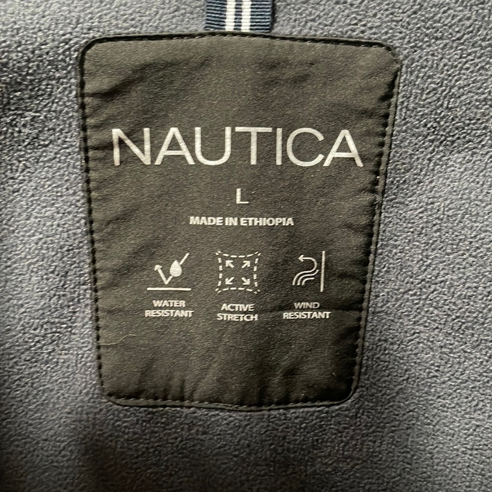 Nautical fleece lined windbreaker